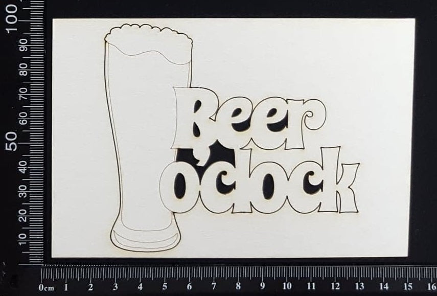 Beer o'clock - White Chipboard