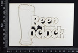 Beer o'clock - White Chipboard