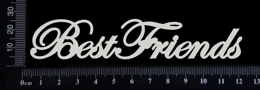 Best Friends - B - White Chipboard