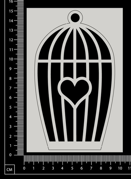 Birdcage - D - Large - White Chipboard