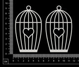 Birdcage Set - G - White Chipboard