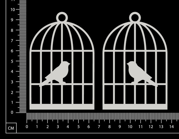 Birdcage Set - J - White Chipboard