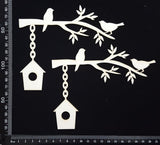 Birdhouse Corner Set - White Chipboard