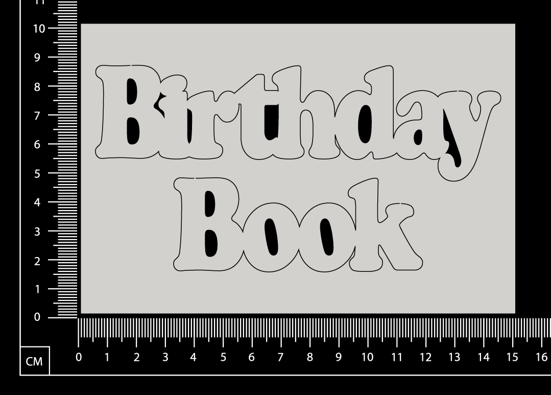 Birthday Book - White Chipboard
