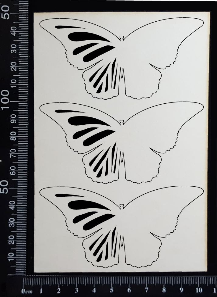 Blank Wing Butterflies Set - A - White Chipboard