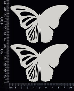 Blank Wing Butterflies Set - B - White Chipboard
