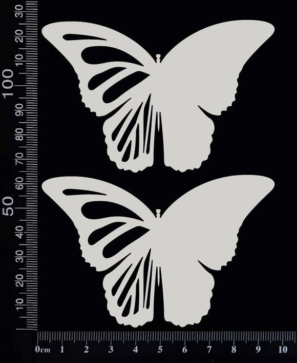 Blank Wing Butterflies Set - B - White Chipboard