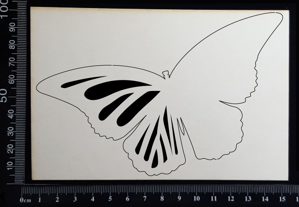 Blank Wing Butterfly - C - White Chipboard