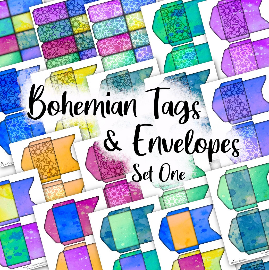 Bohemian Tags & Envelopes - Set One - DI-10177 - Digital Download