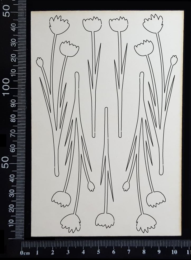 Botanical Set - AD - White Chipboard