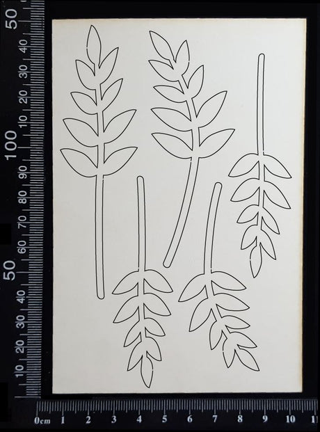 Botanical Set - AF - White Chipboard