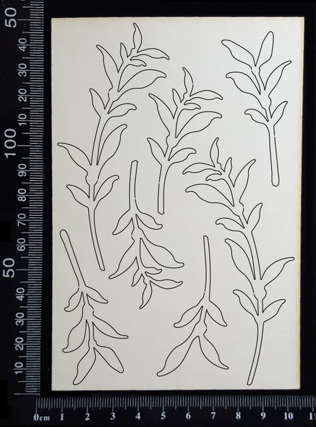 Botanical Set - AH - White Chipboard