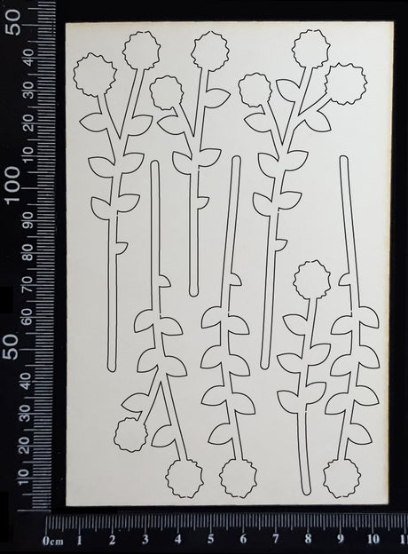 Botanical Set - AK - White Chipboard