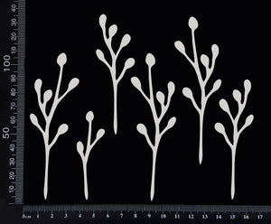 Botanical Set - AT - White Chipboard