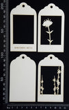 Botanical - Mini Shadow Box - B - White Chipboard