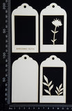 Botanical - Mini Shadow Box - E - White Chipboard