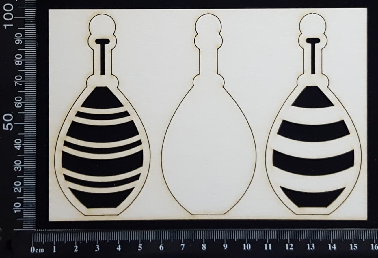 Bottle Set - A - Large - Layering Set - White Chipboard