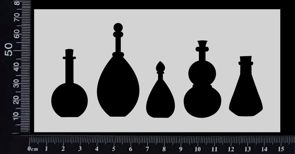 Bottles Strip - Stencil - 75mm x 150mm