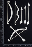 Bows and Arrows Set - White Chipboard