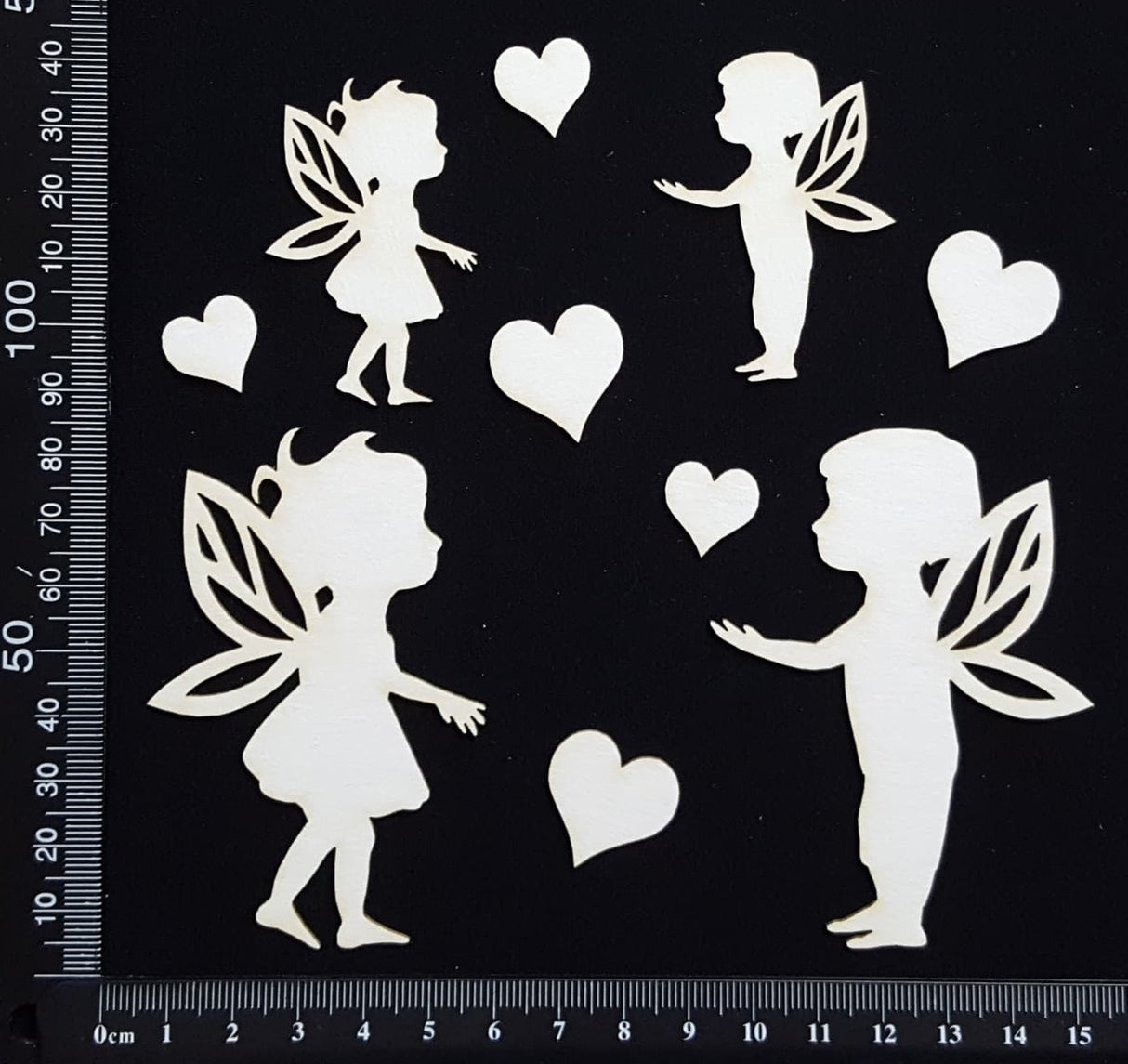 Boy and Girl Fairy Set - White Chipboard