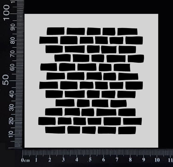 Brick Wall - A - Stencil - 100mm x 100mm