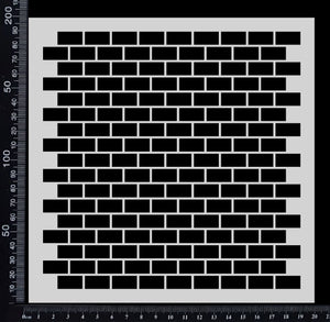 Brick Wall - B - Stencil - 200mm x 200mm