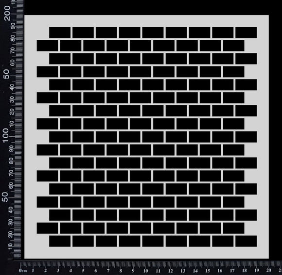 Brick Wall - B - Stencil - 200mm x 200mm