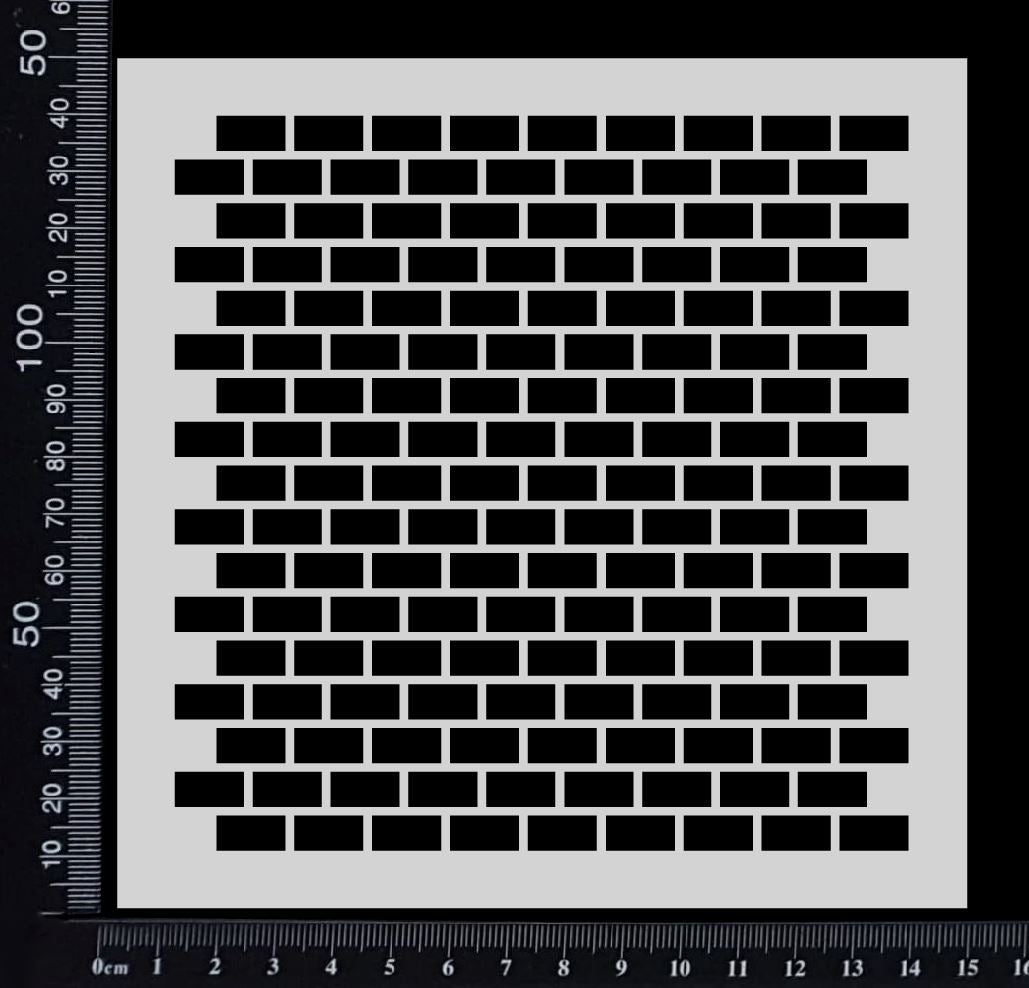 Brick Wall - B - Stencil - 150mm x 150mm