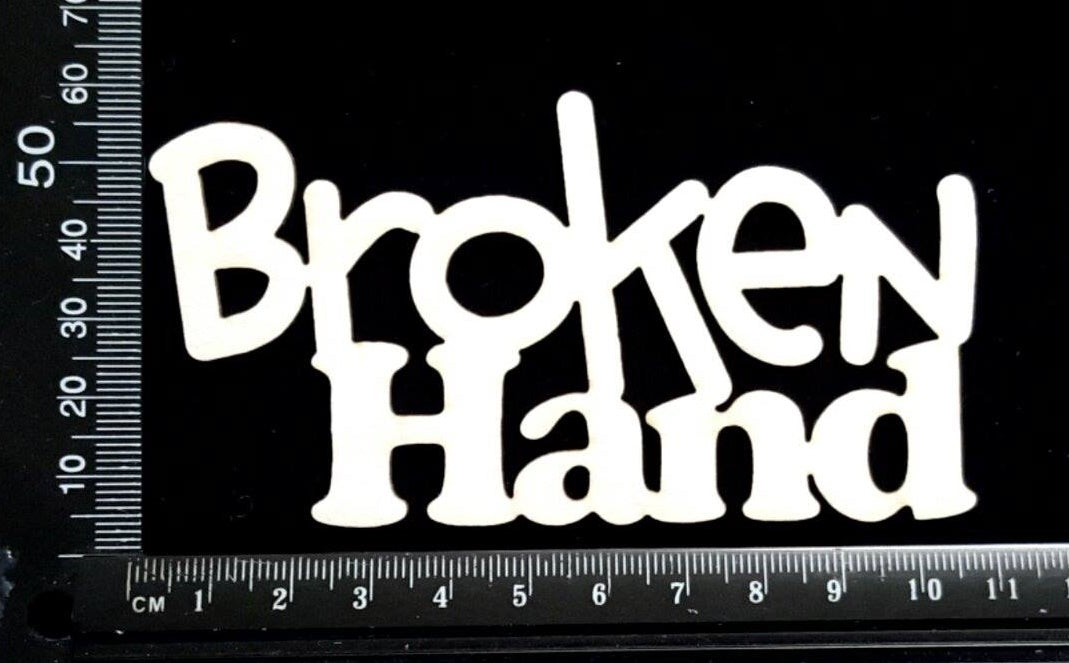 Broken Hand - White Chipboard