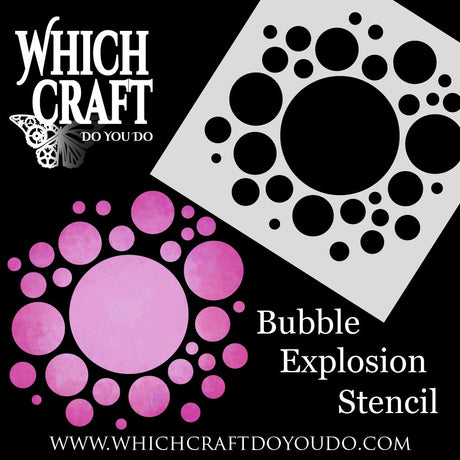 Bubble Explosion - Stencil - 100mm x 100mm