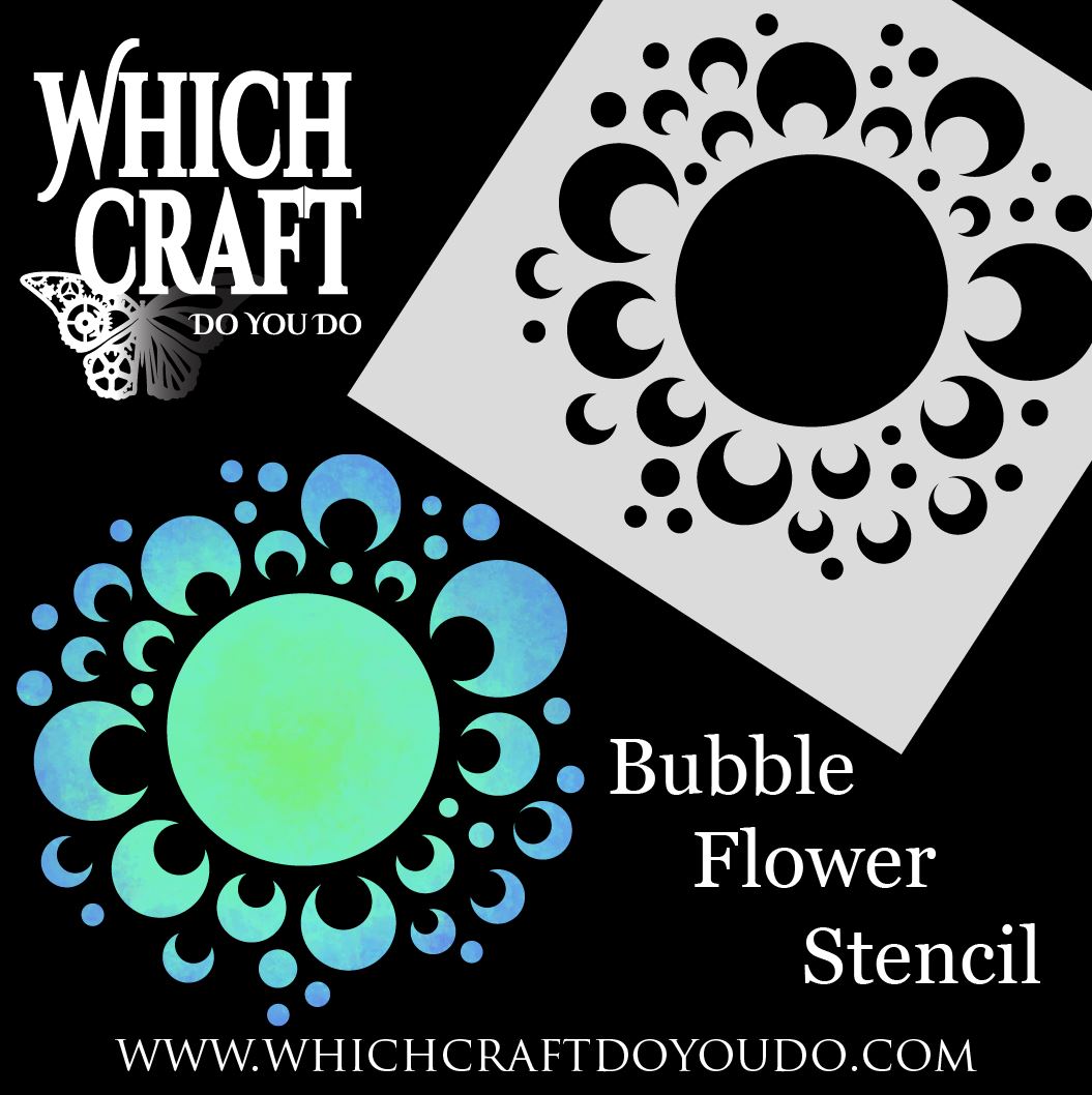 Bubble Flower - Stencil - 200mm x 200mm