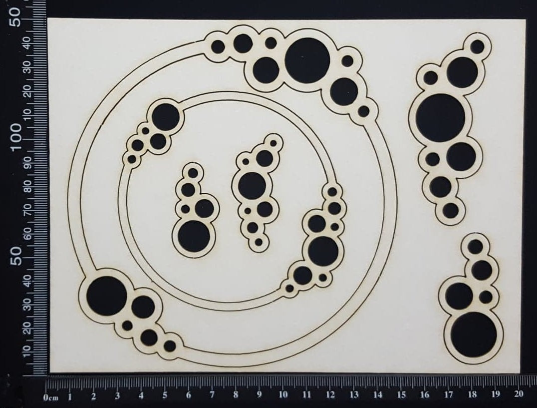 Bubble Frames Set - White Chipboard