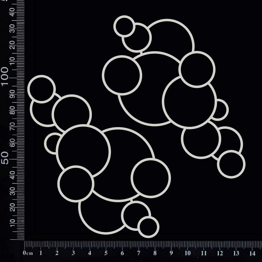 Bubble Mesh Set - Small - White Chipboard