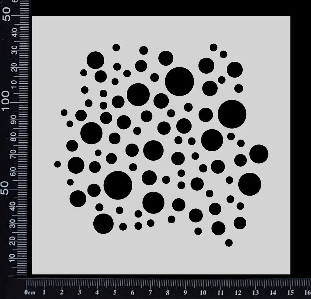 Bubble Cluster - Stencil - 150mm x 150mm