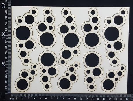 Bubbles Set - A - Large - White Chipboard