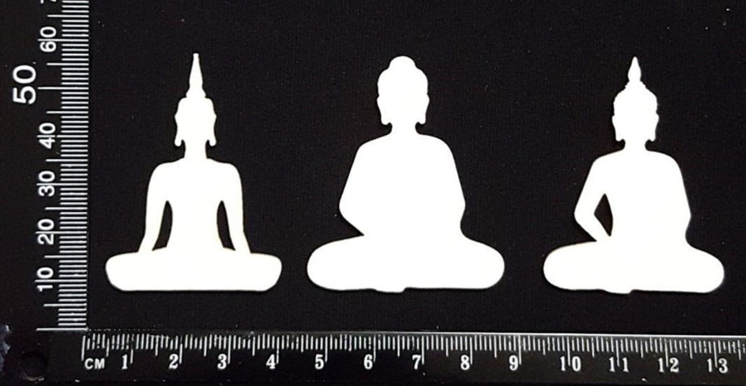 Buddha Set - B - Small - White Chipboard