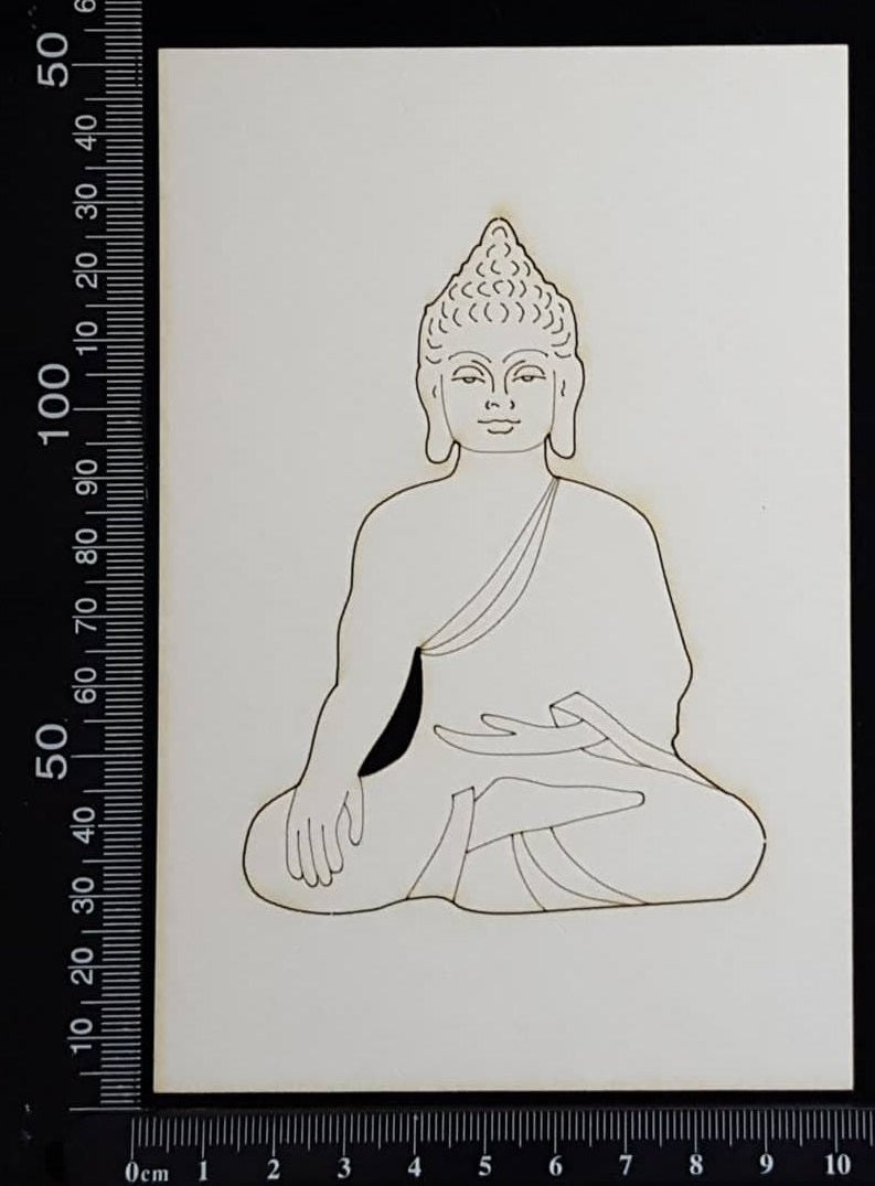 Buddha - Detailed - A - White Chipboard