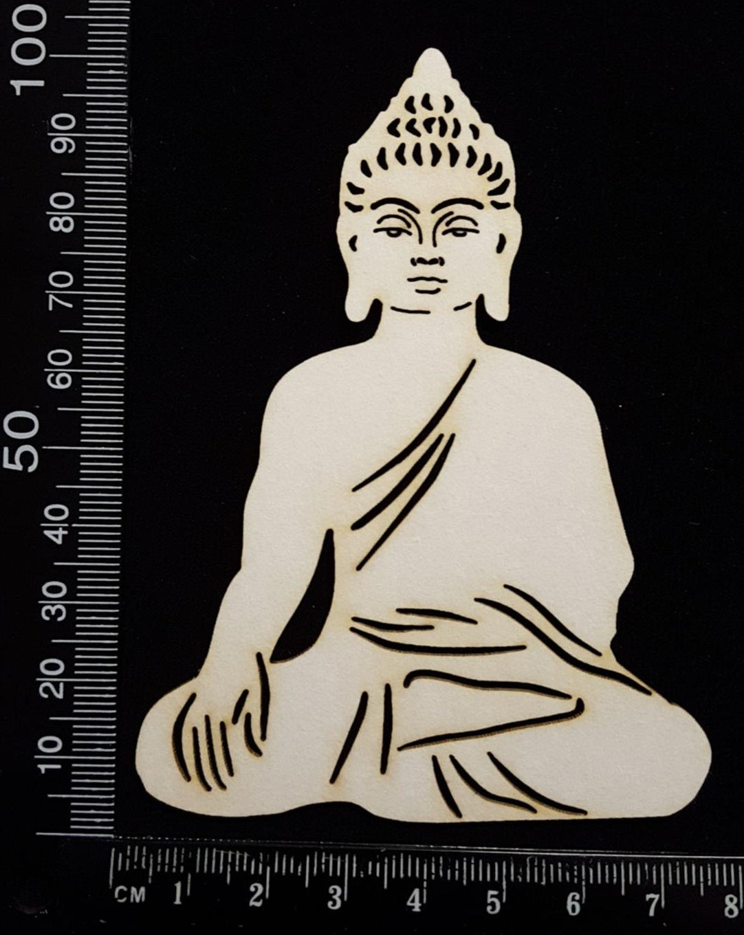 Buddha - Detailed - B - White Chipboard
