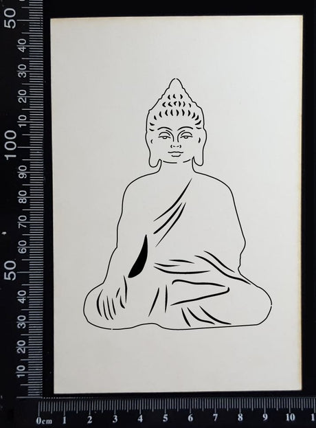 Buddha - Detailed - B - White Chipboard