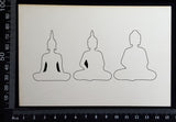 Buddha Set - B - Small - White Chipboard
