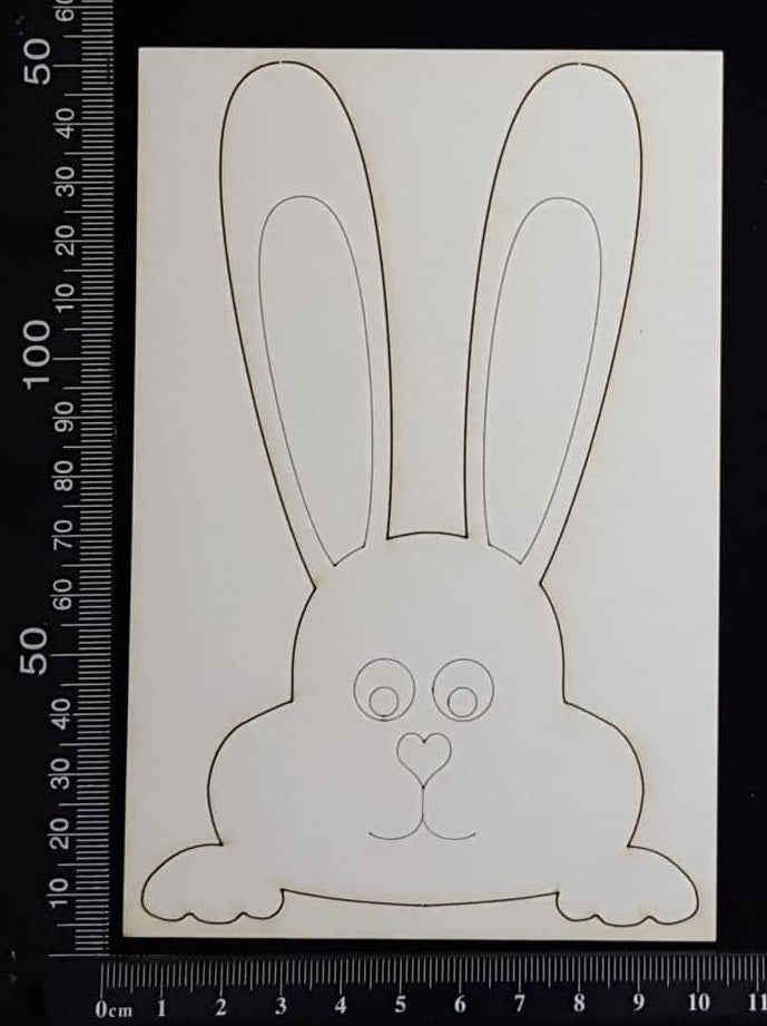 Easter Bunny - Large - White Chipboard