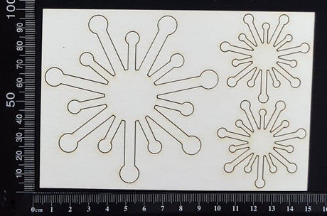 Bursts Set - White Chipboard