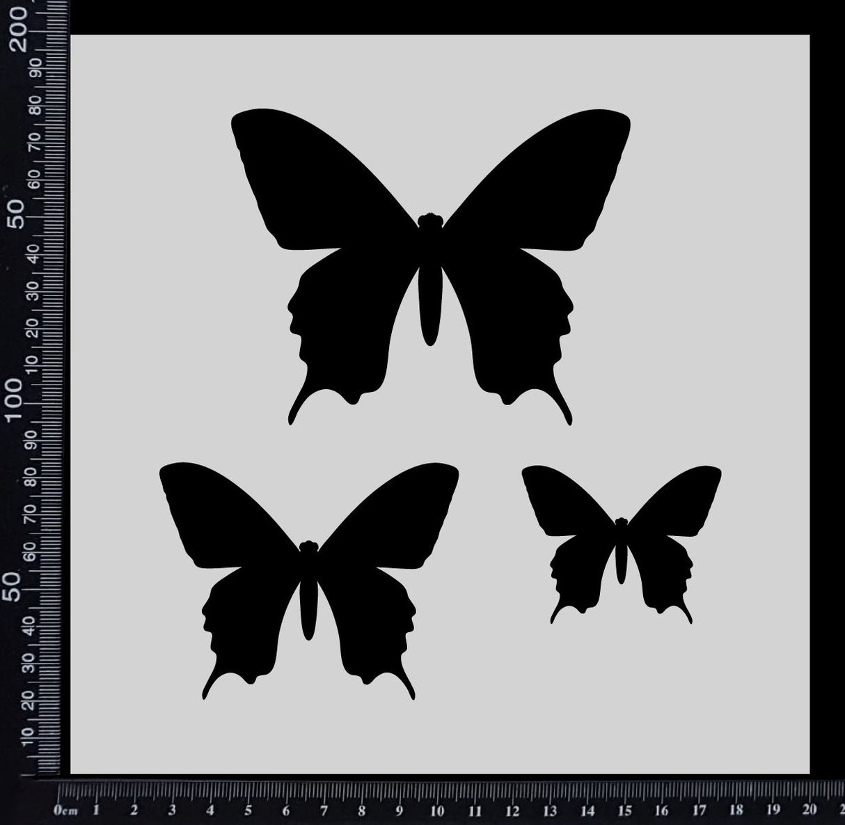 Butterflies - A - Stencil - 200mm x 200mm