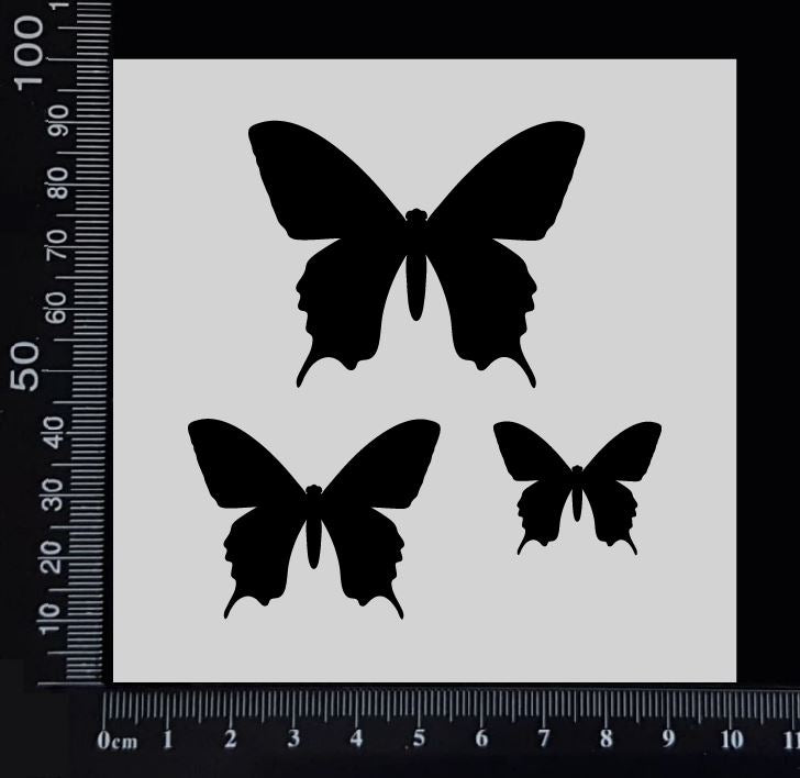 Butterflies - A - Stencil - 100mm x 100mm