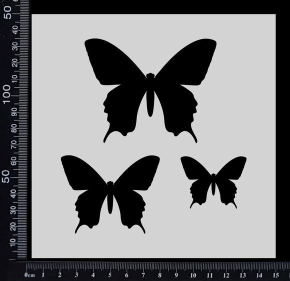 Butterflies - A - Stencil - 150mm x 150mm