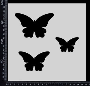 Butterflies - B - Stencil - 200mm x 200mm