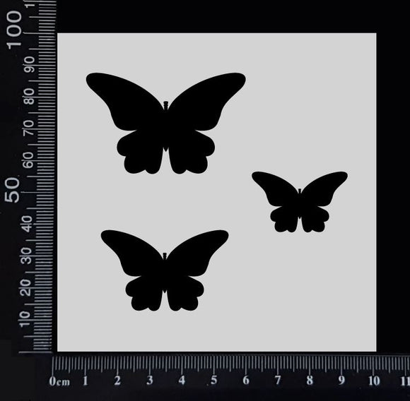 Butterflies - B - Stencil - 100mm x 100mm