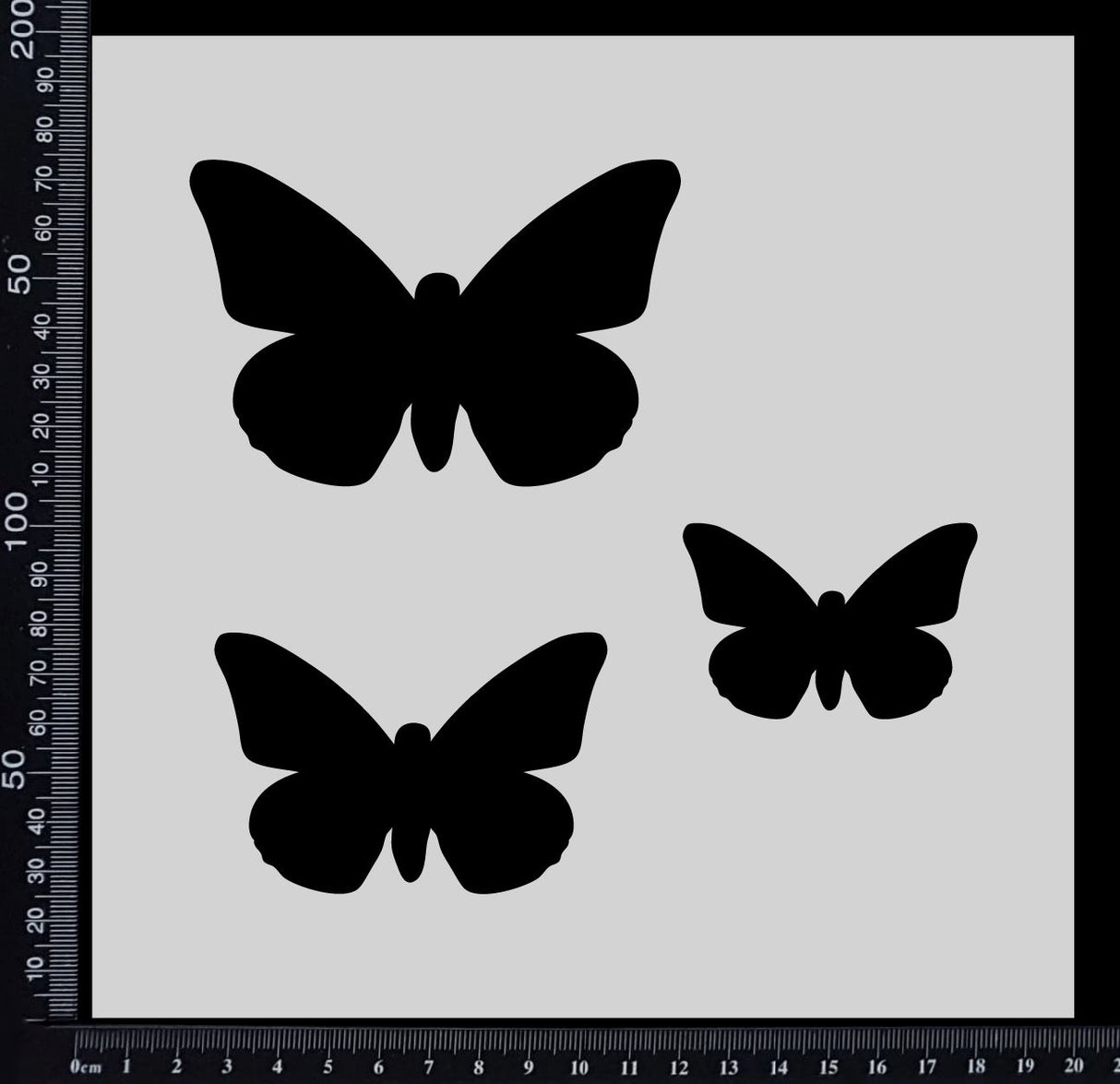 Butterflies - C - Stencil - 200mm x 200mm