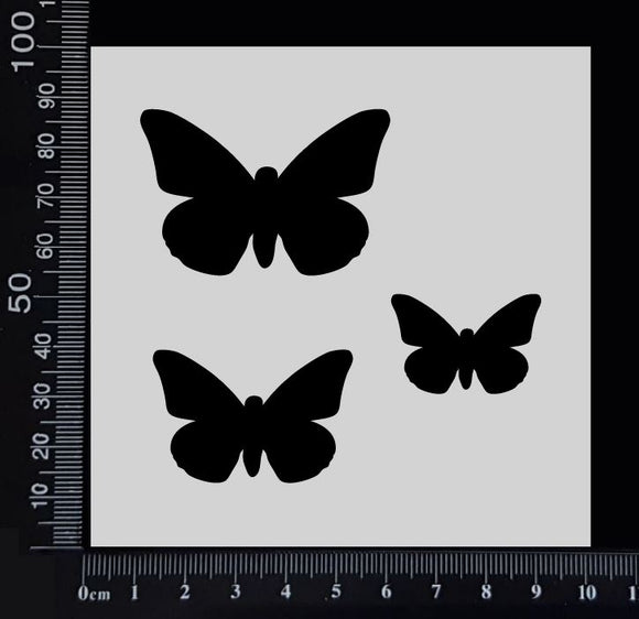 Butterflies - C - Stencil - 100mm x 100mm