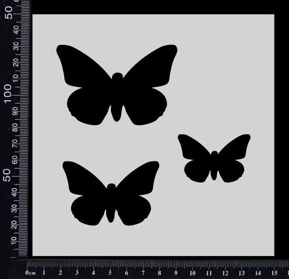 Butterflies - C - Stencil - 150mm x 150mm